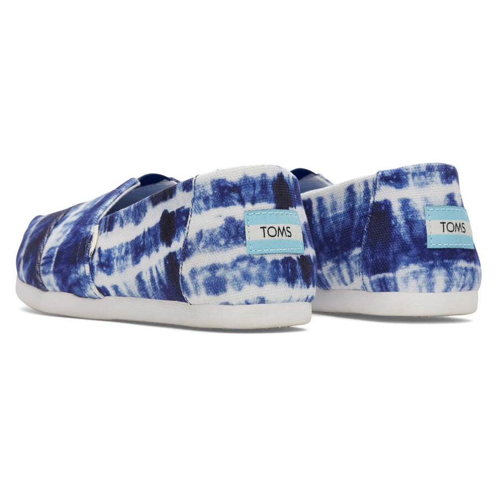 Toms Women's Alpargata Batik Dye Blue Canvas Sneakers Size 7 - Picture 3 of 5